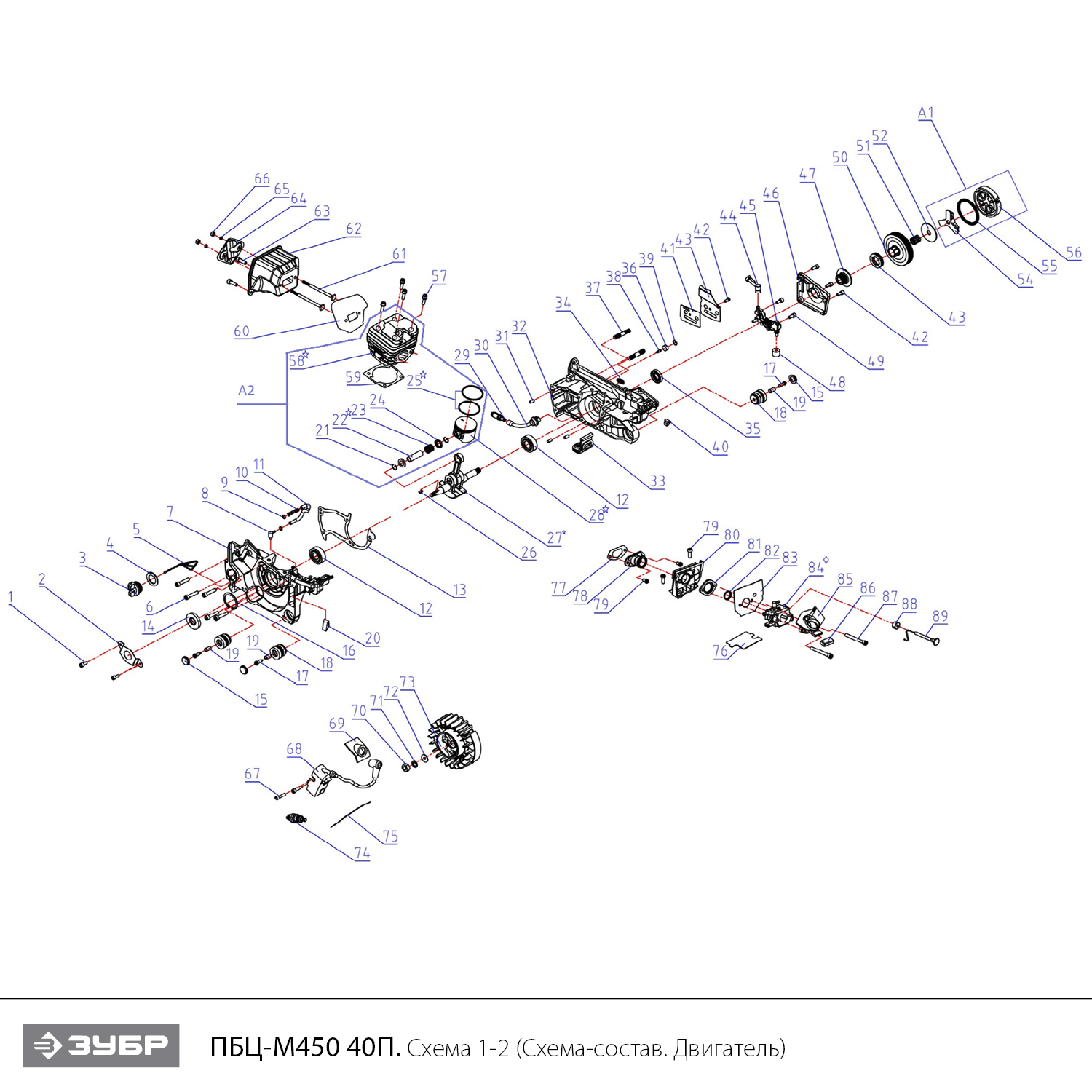 Инструмент [ПБЦ-М450 40П] - посмотреть вариант разборной схемы